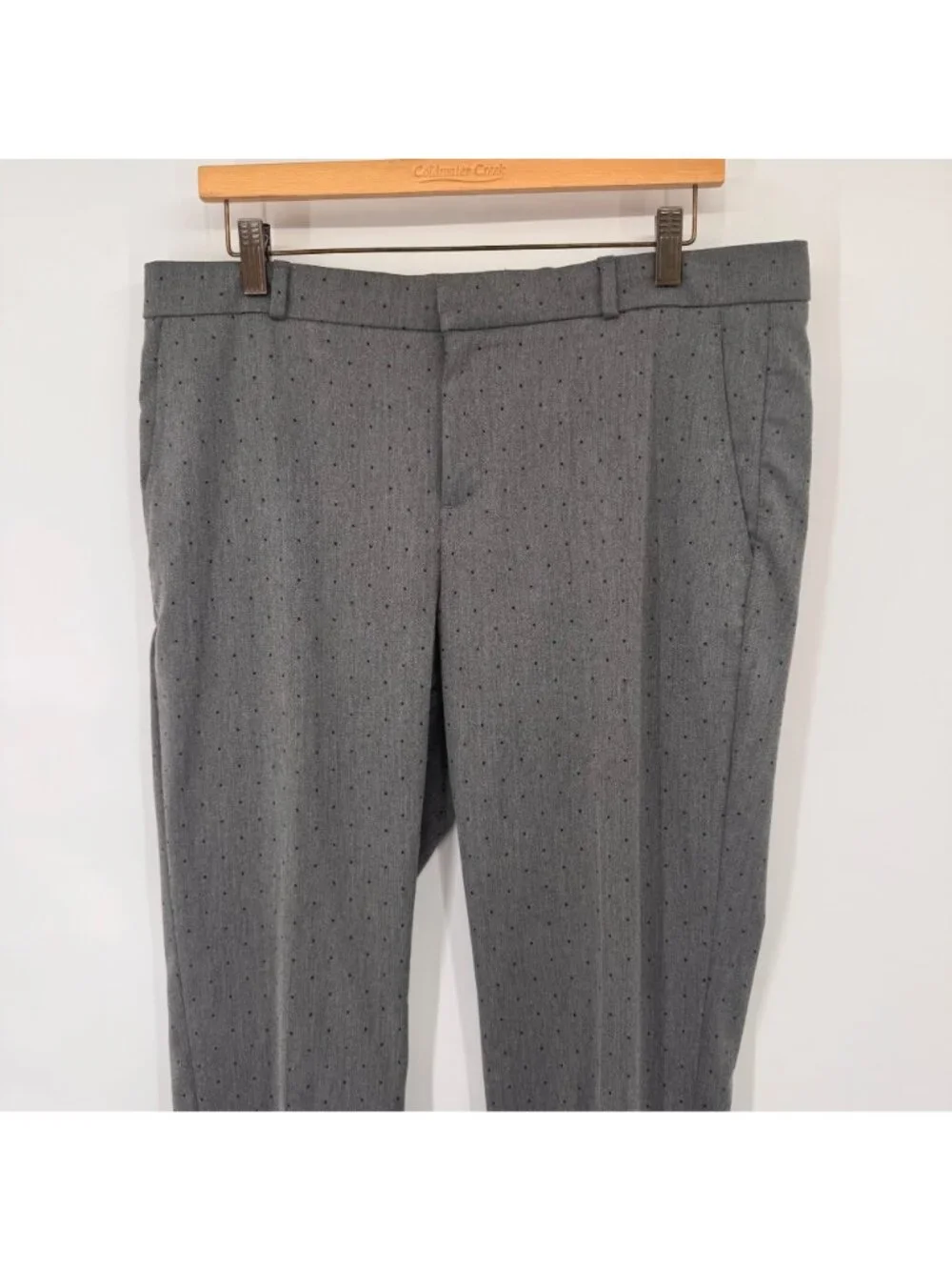 Banana Republic Womens Gray Pin-Dot Dress Pants Size 12  slim leg